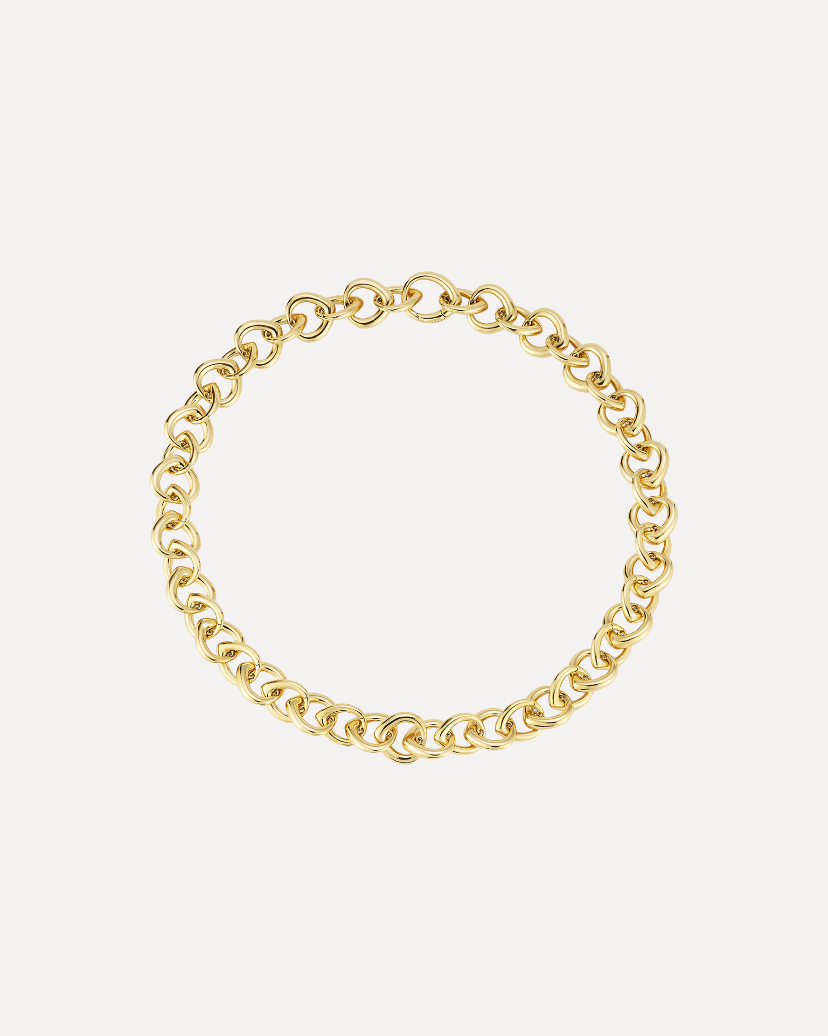 Gold Shield Link Necklace