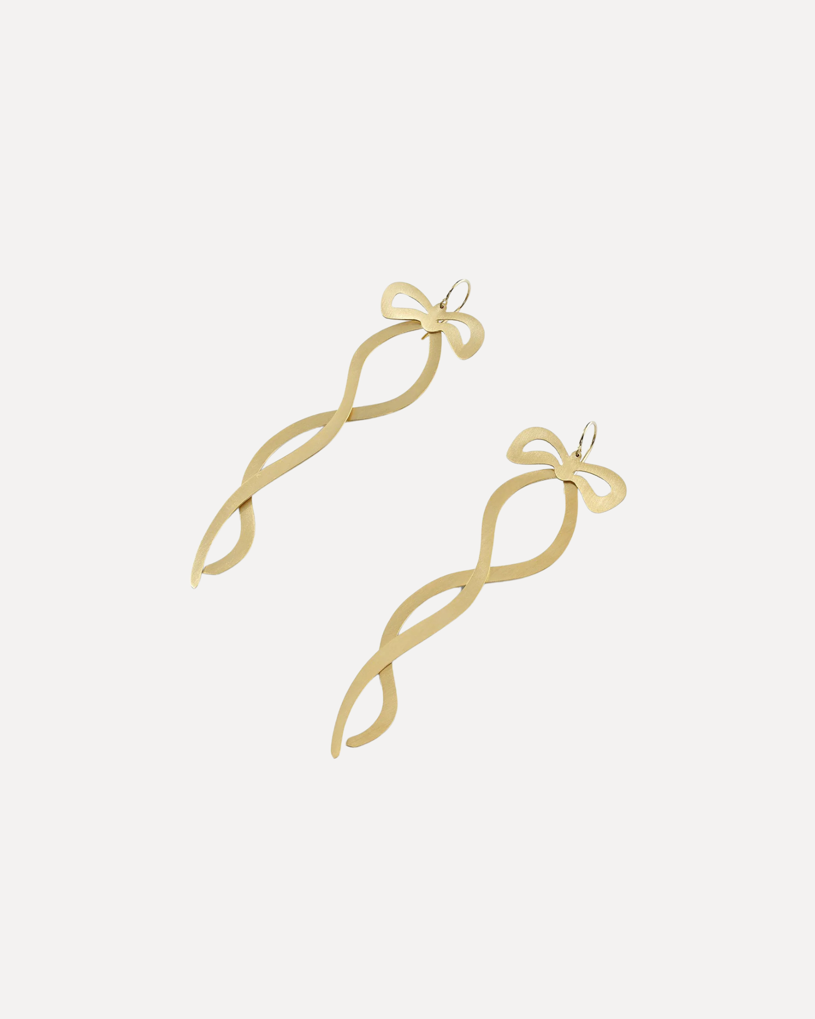 Gold Classic Ribbon Earrings