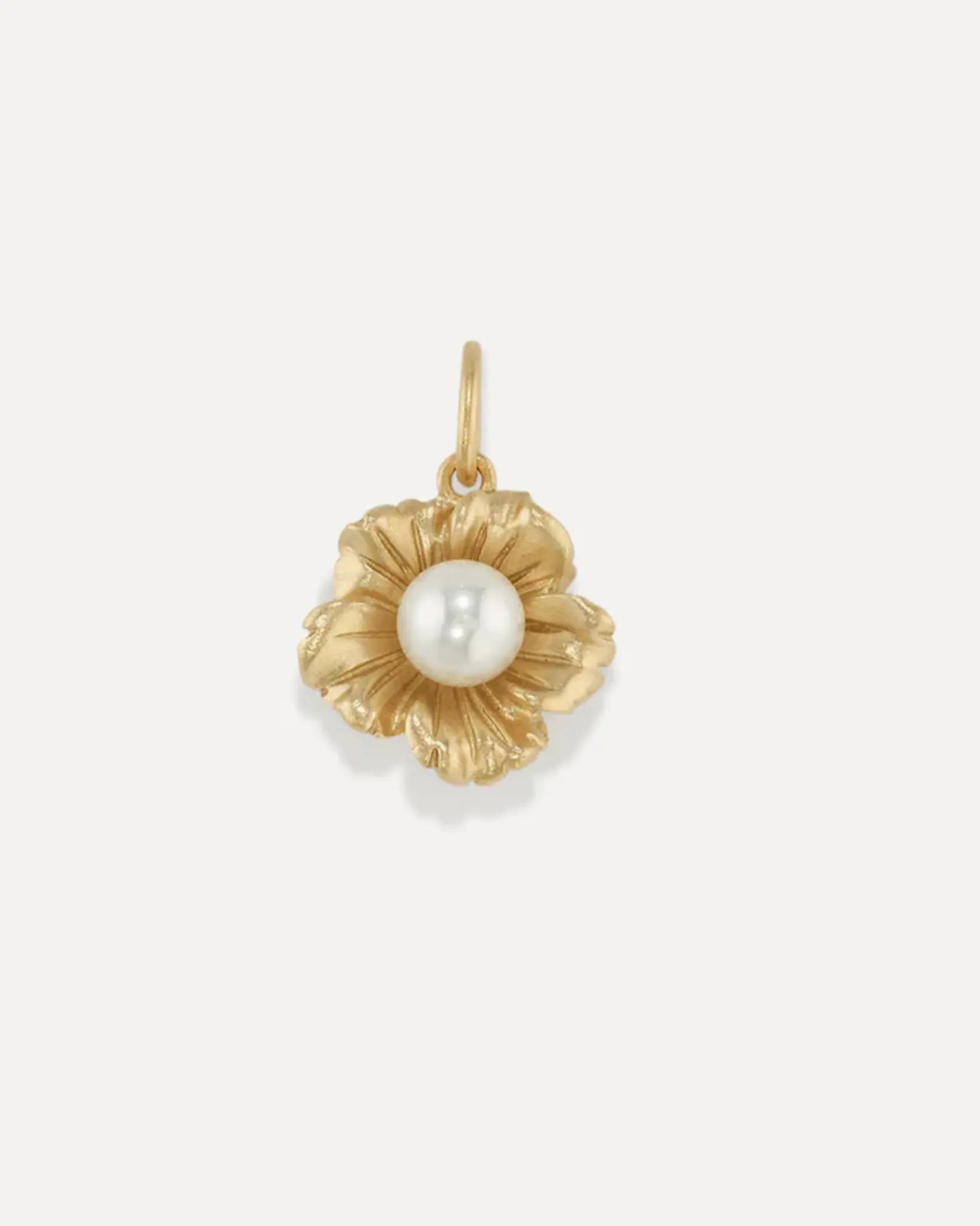 Golden Blossom Charm with Akoya Pearl Golden Blossom Charm with Akoya Pearl Irene Neuwirth Irene Neuwirth  Squash Blossom Vail