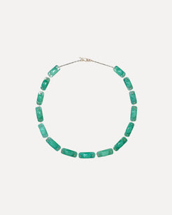 Hand-Cut Chrysoprase Tiles Necklace Hand-Cut Chrysoprase Tiles Necklace TenThousandThings TenThousandThings  Squash Blossom Vail