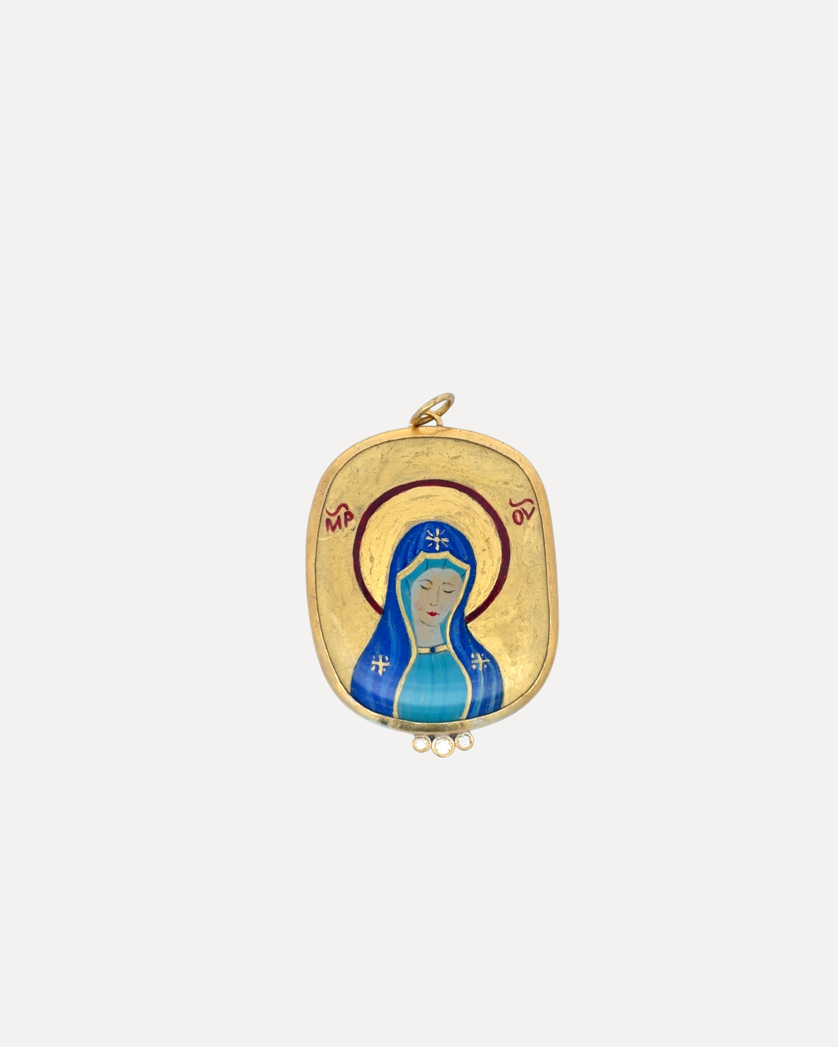 Handpainted Madonna Pendant