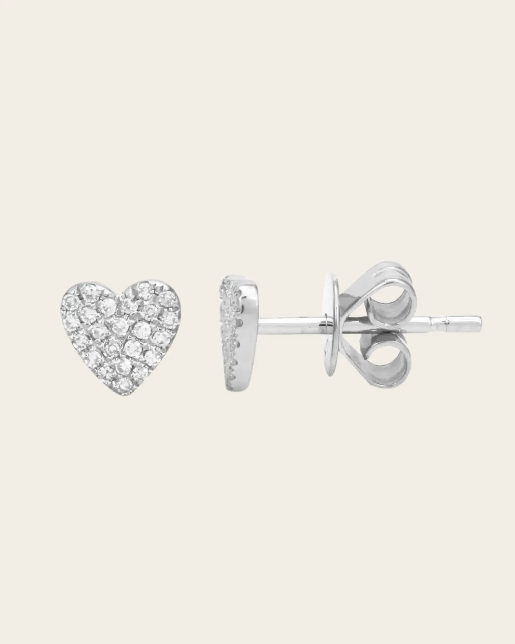 Heart Diamond Stud Earrings single Heart Diamond Stud Earrings single Squash Blossom Original Squash Blossom Original  Squash Blossom Vail