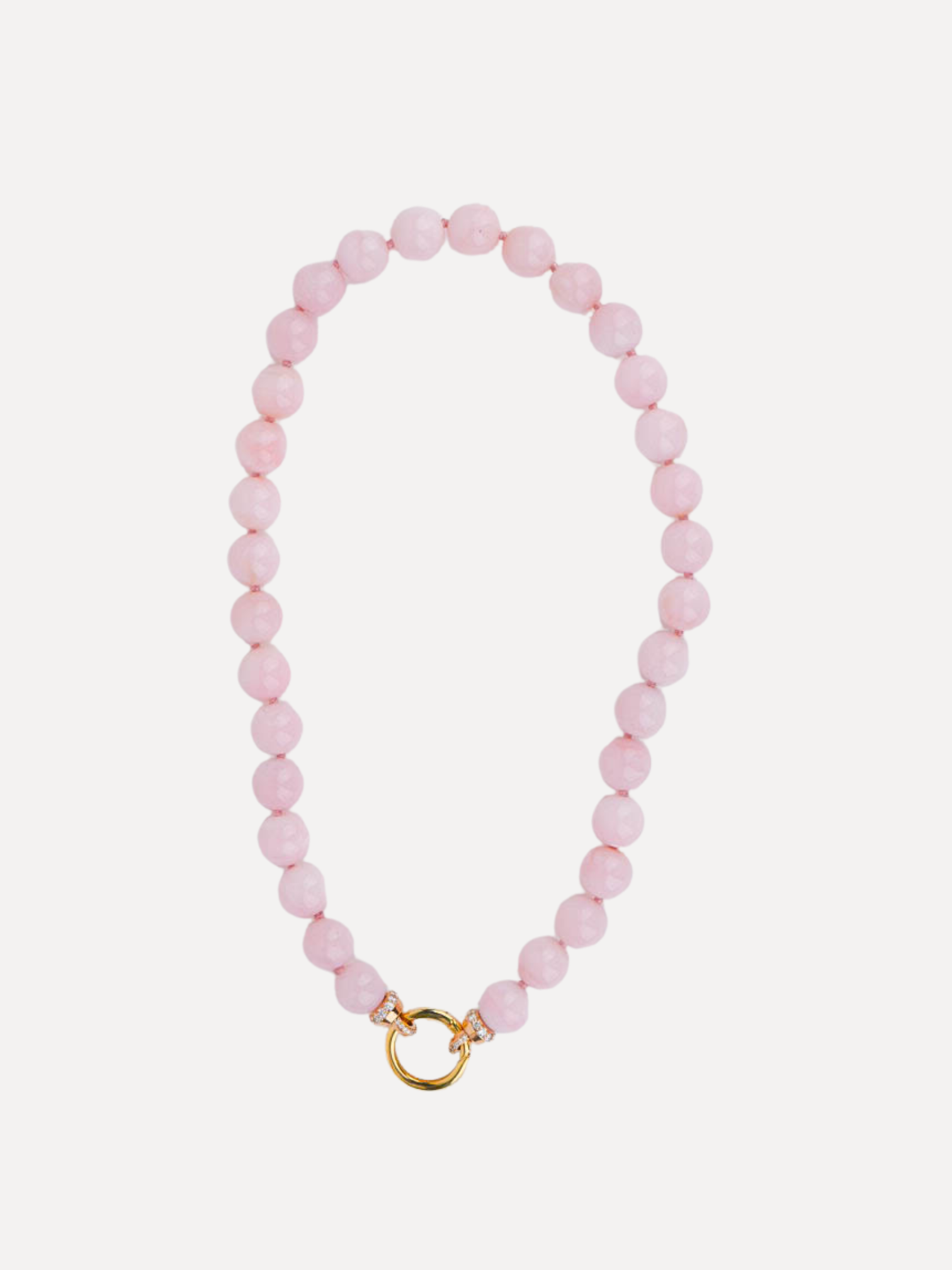 High Quality AAA Pink Opal Bead Necklace