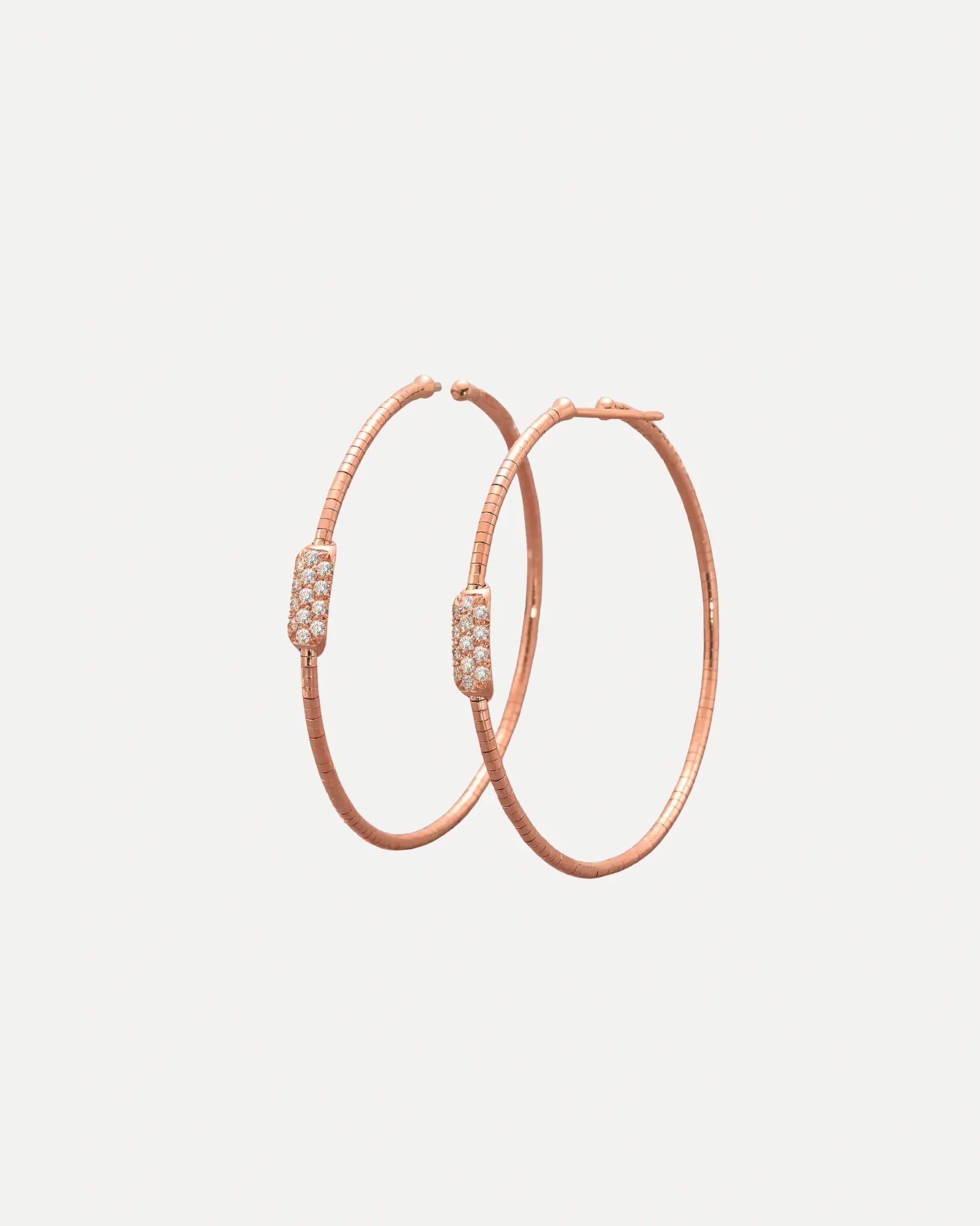 Hoop Earrings with Pave Diamonds Hoop Earrings with Pave Diamonds Mattia Cielo Mattia Cielo  Squash Blossom Vail