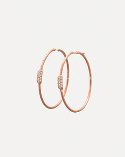 Hoop Earrings with Pave Diamonds Hoop Earrings with Pave Diamonds Mattia Cielo Mattia Cielo  Squash Blossom Vail