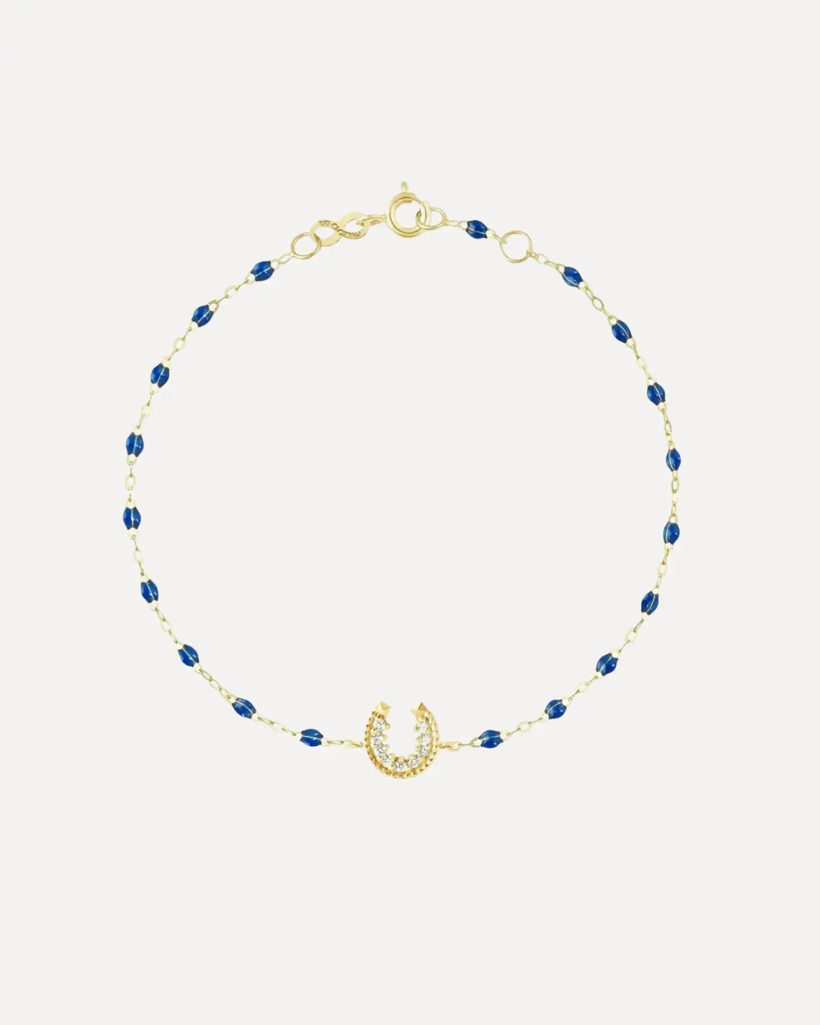 Gigi Horse Shoe 9 Diamonds Bracelet -Sapphire Gigi Horse Shoe 9 Diamonds Bracelet -Sapphire Gigi Clozeau Gigi Clozeau  Squash Blossom Vail