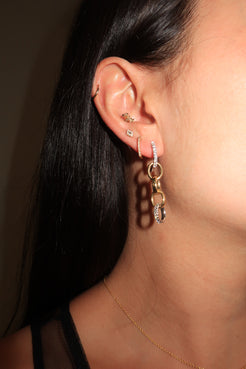 Huggies with Chain Dangles Huggies with Chain Dangles Piero Milano Piero Milano  Squash Blossom Vail