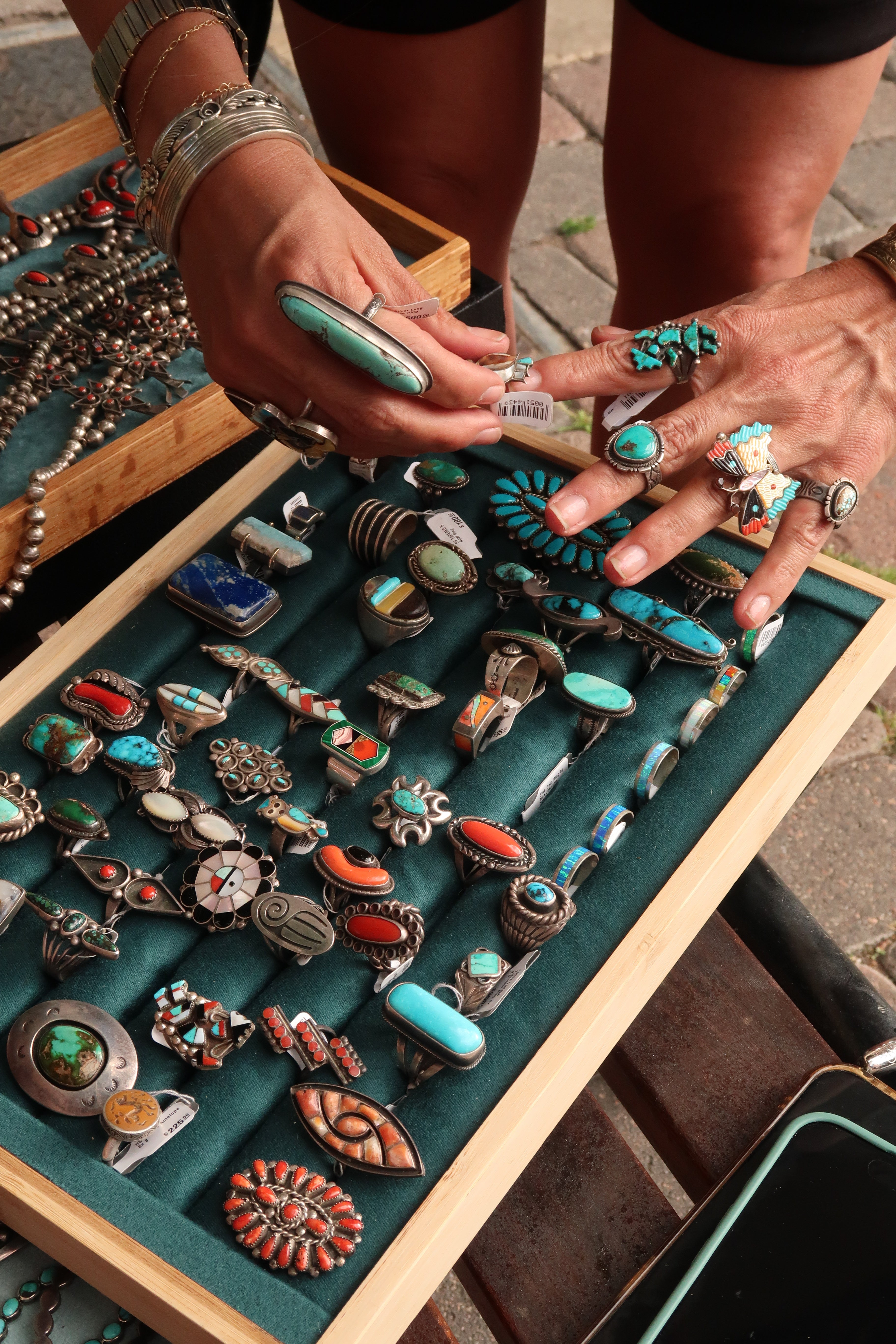 1950s Zuni Blue Gem Ring 1950s Zuni Blue Gem Ring Native American Collection Native American Collection  Squash Blossom Vail