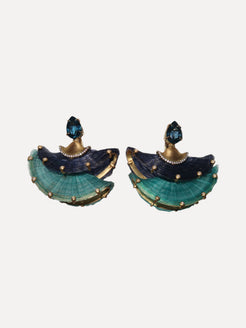Double blue horse mane earrings Double blue horse mane earrings Silvia Furmanovich Silvia Furmanovich  Squash Blossom Vail