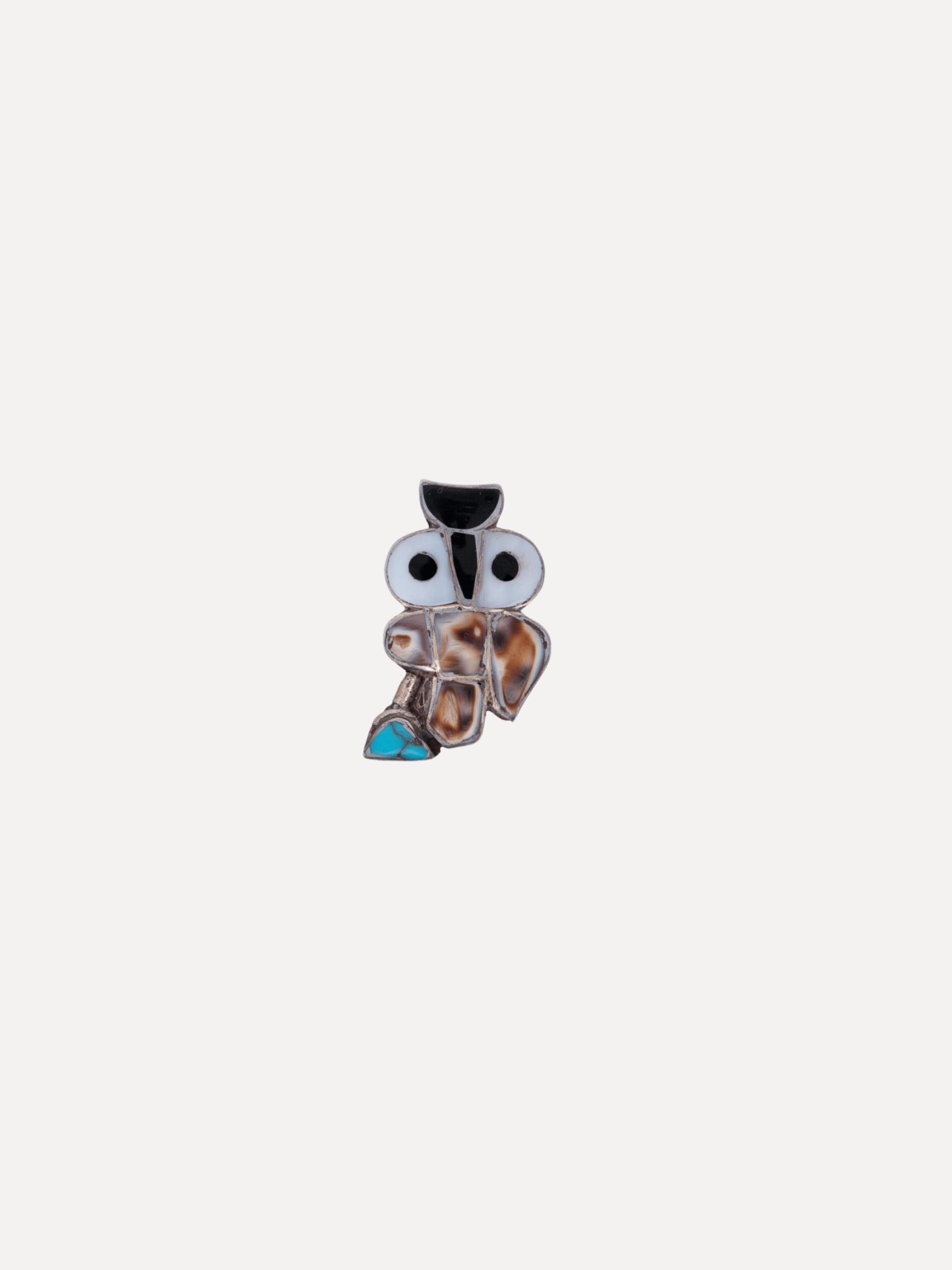 Inlay Owl Brooch