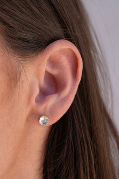 Irene Neuwirth Classic Aqua Studs