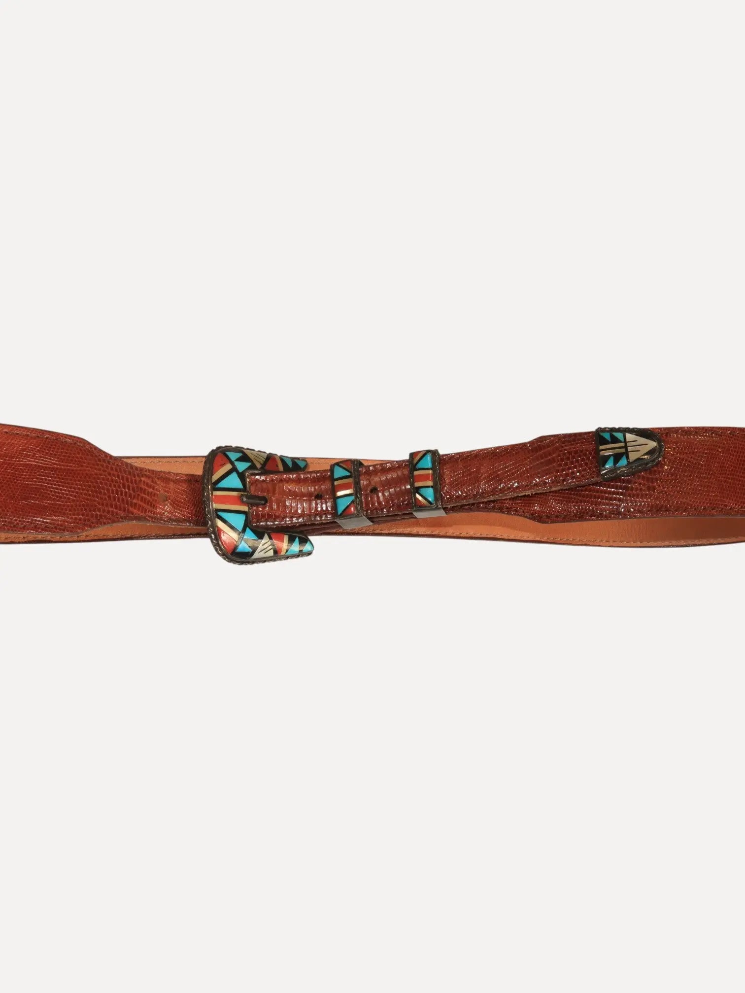 JRB Zuni Inlaid Belt JRB Zuni Inlaid Belt Native American Collection Native American Collection  Squash Blossom Vail