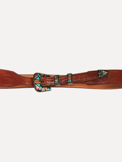 JRB Zuni Inlaid Belt JRB Zuni Inlaid Belt Native American Collection Native American Collection  Squash Blossom Vail