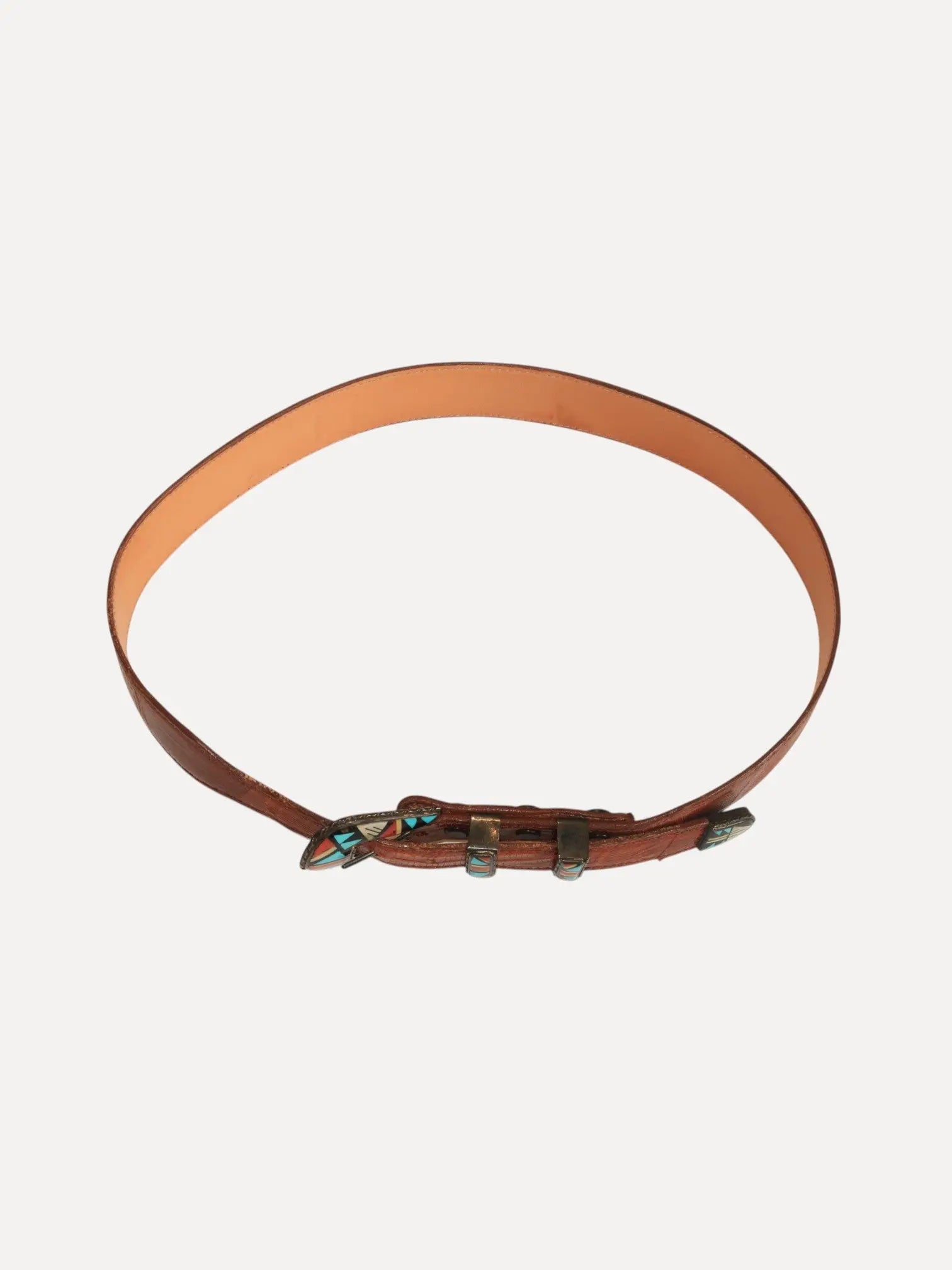 JRB Zuni Inlaid Belt JRB Zuni Inlaid Belt Native American Collection Native American Collection  Squash Blossom Vail