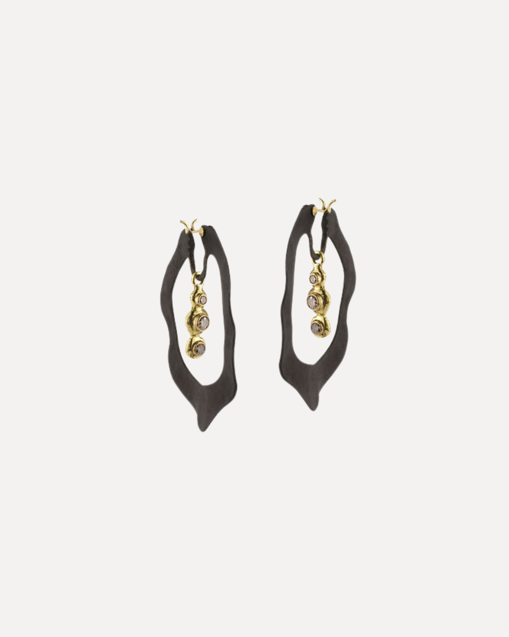 Jacaranda Pod Hoop Earrings