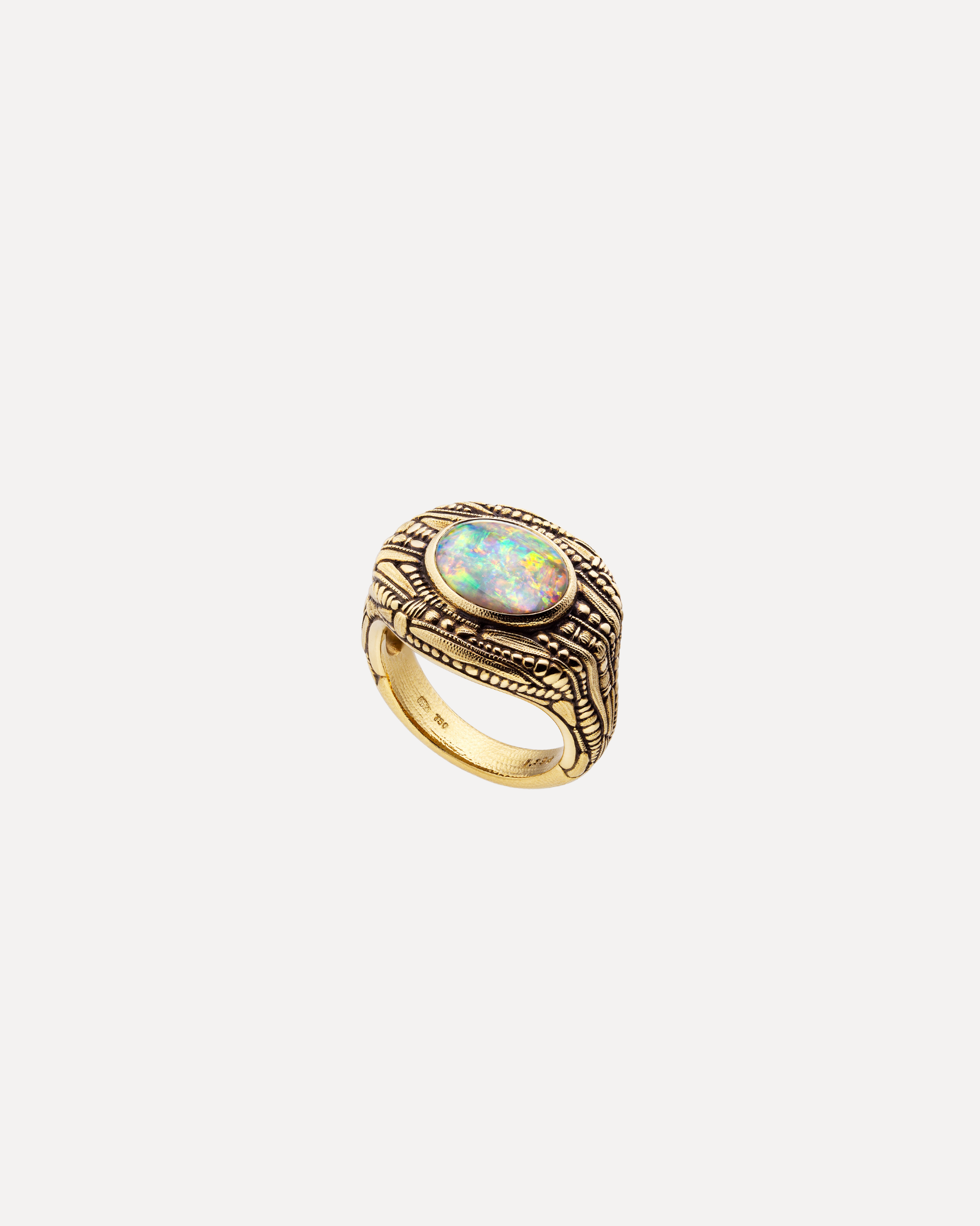 "Jane" Black Opal Ring