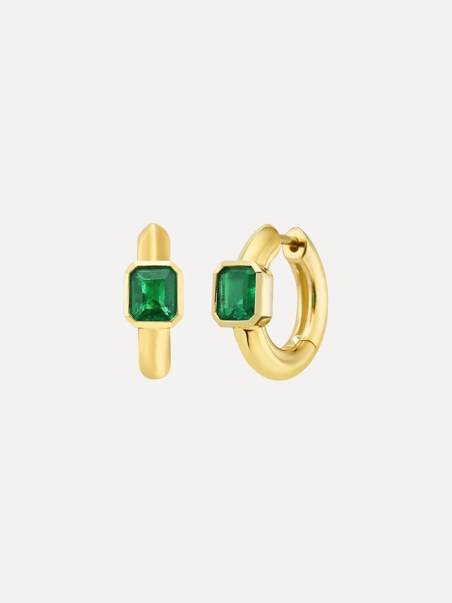 "Jardin" Emerald Huggie Earrings "Jardin" Emerald Huggie Earrings Ruchi New York Ruchi New York  Squash Blossom Vail