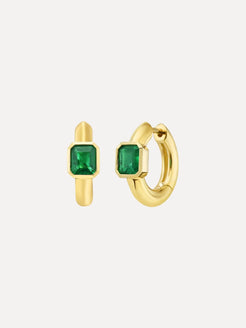 "Jardin" Emerald Huggie Earrings "Jardin" Emerald Huggie Earrings Ruchi New York Ruchi New York  Squash Blossom Vail