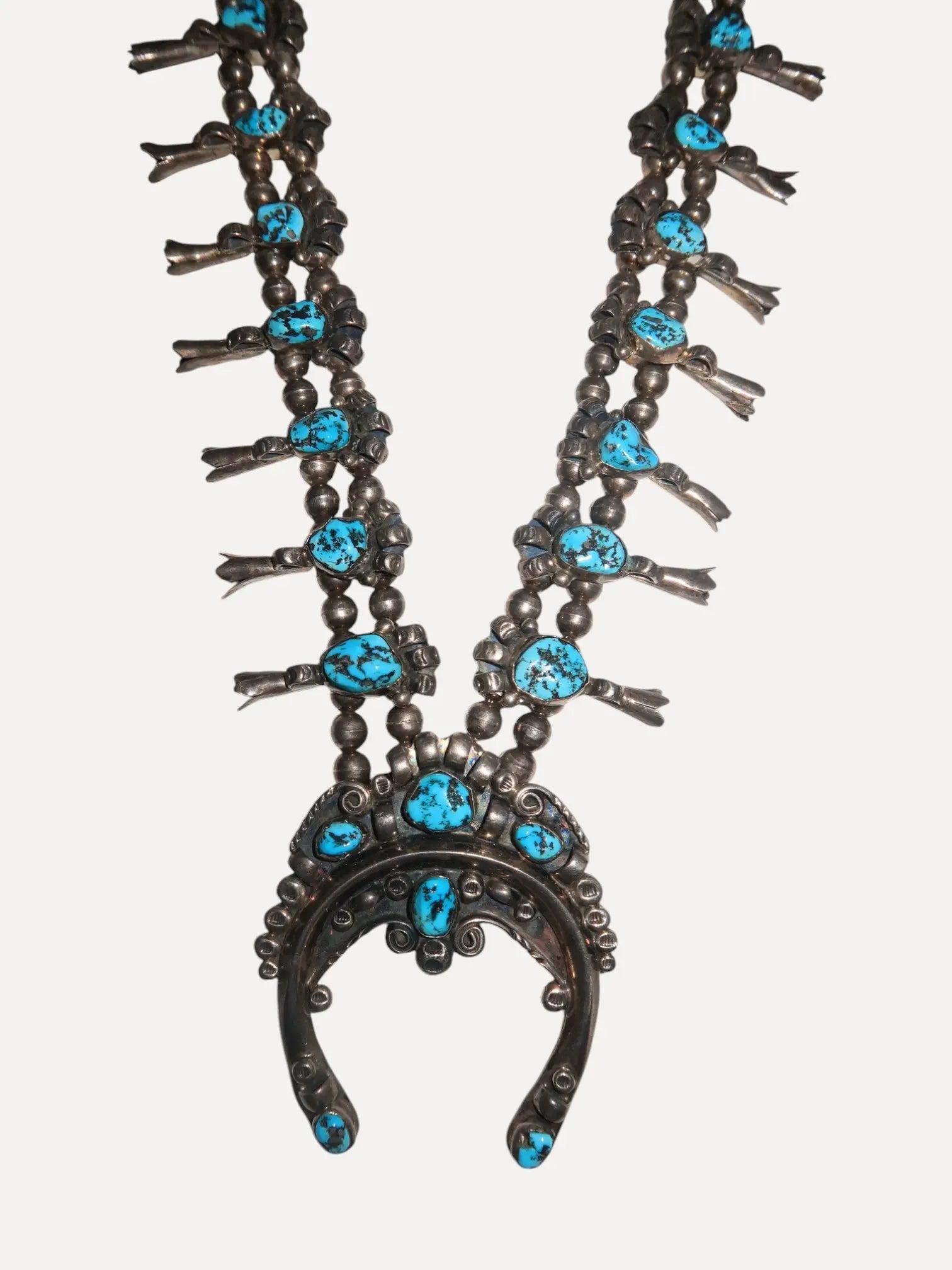 Jimmie Long Squash Blossom Necklace, c.1970 Jimmie Long Squash Blossom Necklace, c.1970 Nancy Huerta Nancy Huerta  Squash Blossom Vail