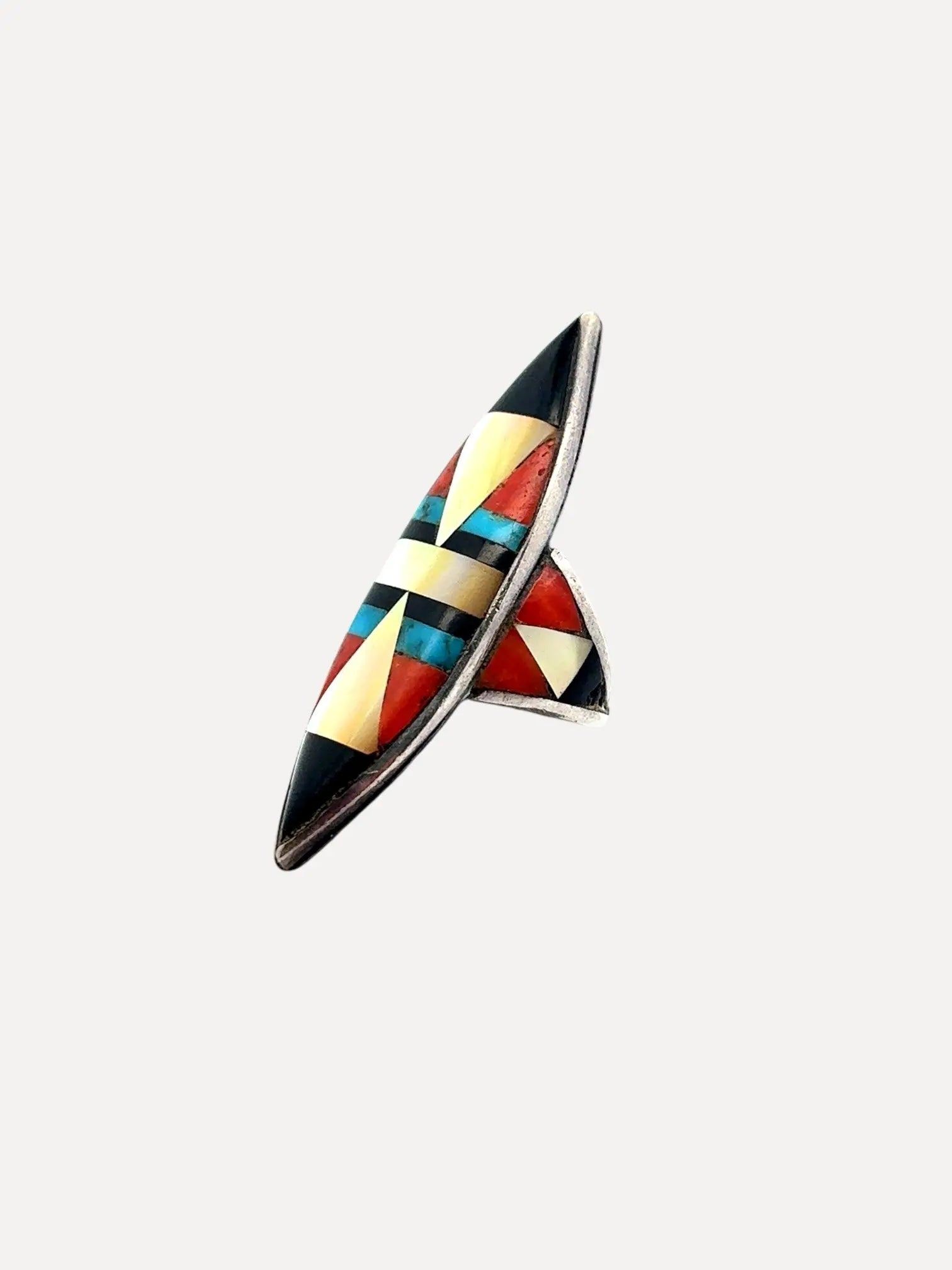 Julia Cadman Inlay Ring 1970s Julia Cadman Inlay Ring 1970s Native American Collection Native American Collection  Squash Blossom Vail