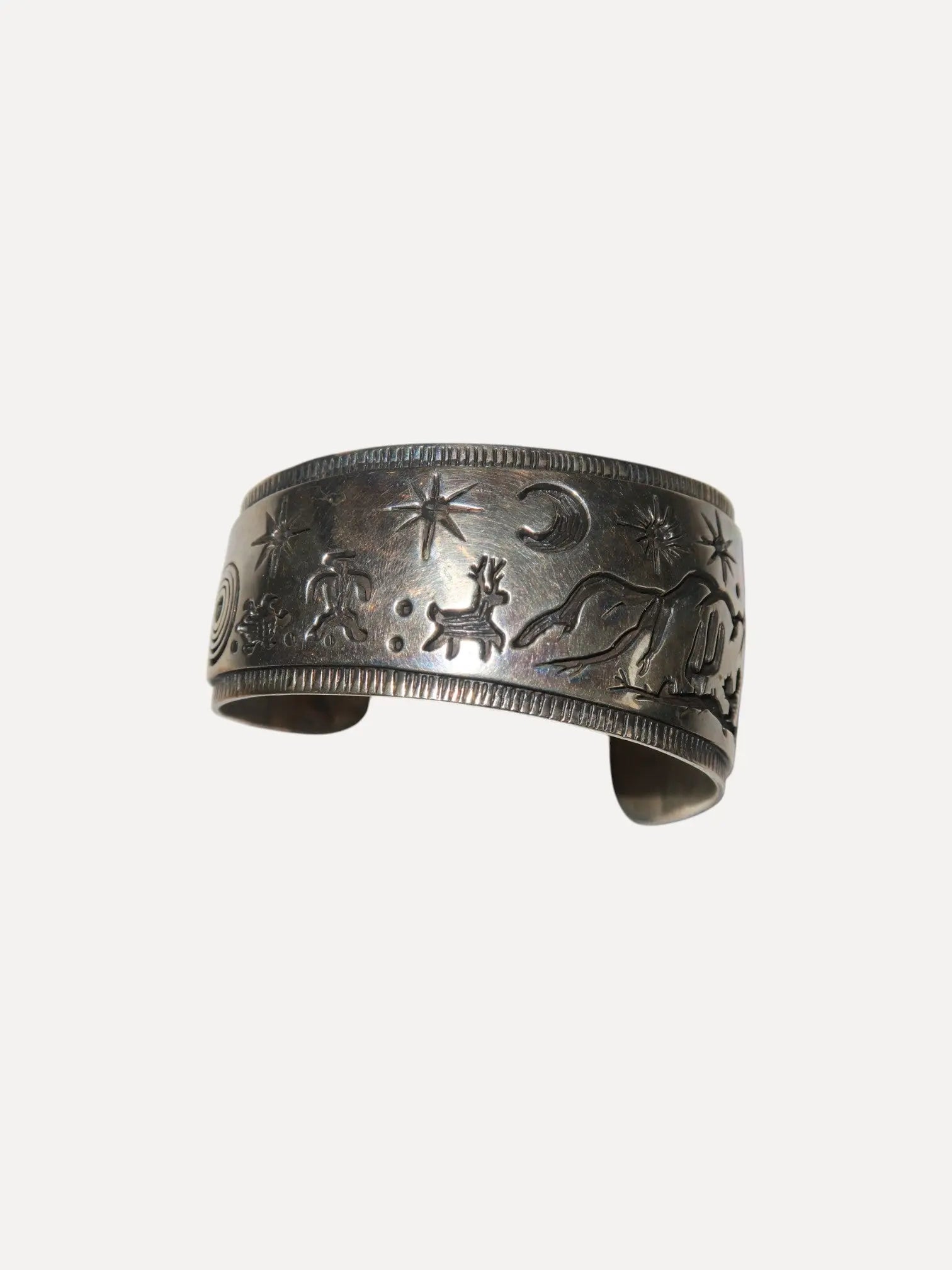 Julian Fred? Hopi Tapered Cuff dated '94 Julian Fred? Hopi Tapered Cuff dated '94 Native American Collection Native American Collection  Squash Blossom Vail
