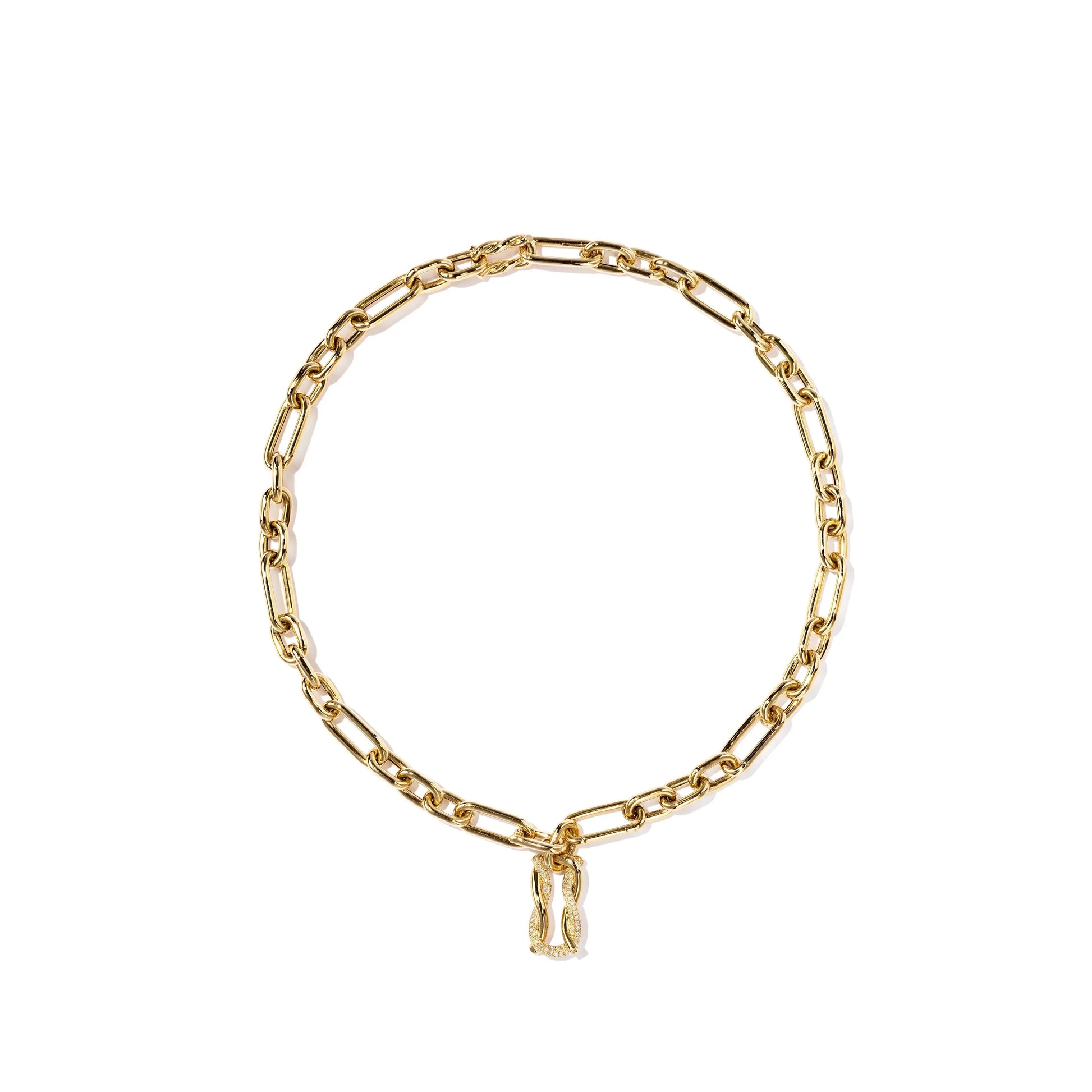 Boochier Jumbo Fruit Hoops Chain Necklace 18" Boochier Jumbo Fruit Hoops Chain Necklace 18" Boochier Boochier  Squash Blossom Vail