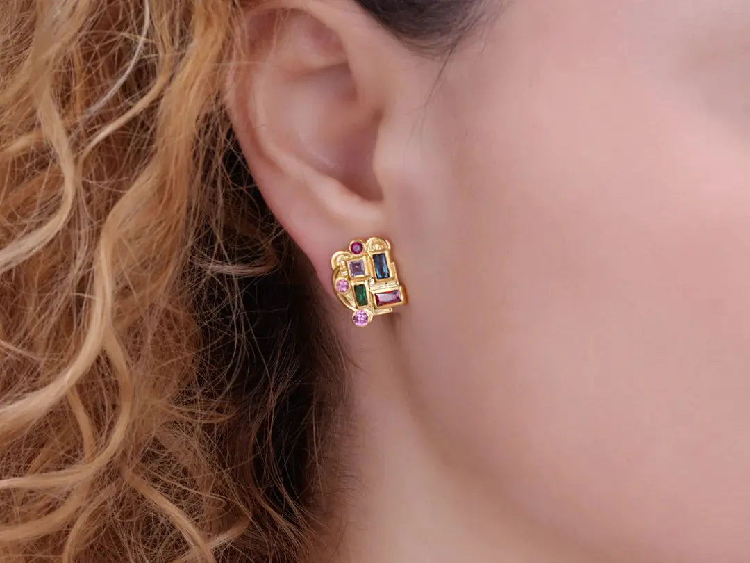Klimt Button Earrings Klimt Button Earrings Gurhan Gurhan  Squash Blossom Vail