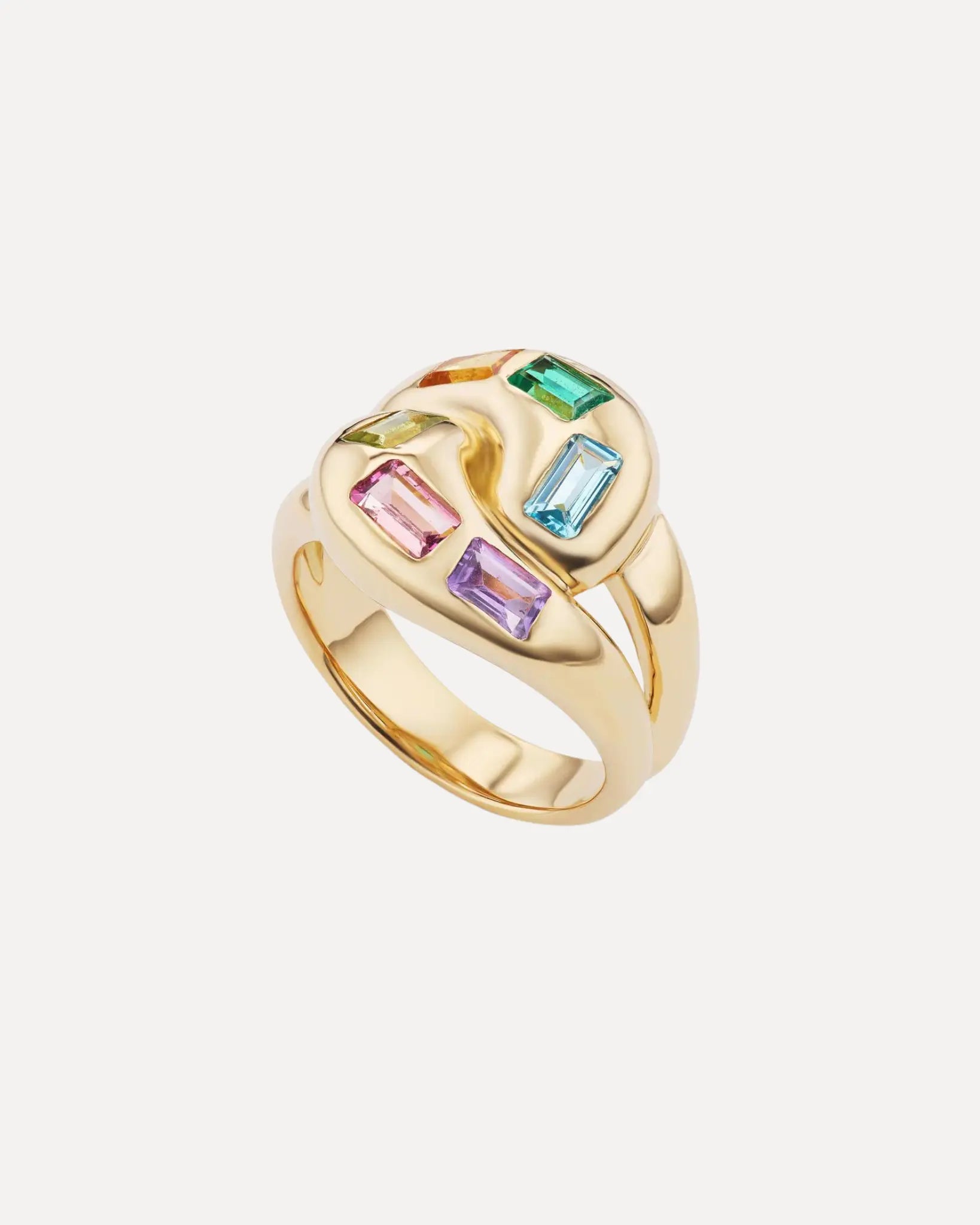 Knot Ring with Multi-Colored Gemstones Knot Ring with Multi-Colored Gemstones Brent Neale Brent Neale  Squash Blossom Vail