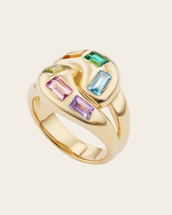 Knot Ring with Multi-Colored Gemstones Knot Ring with Multi-Colored Gemstones Brent Neale Brent Neale  Squash Blossom Vail