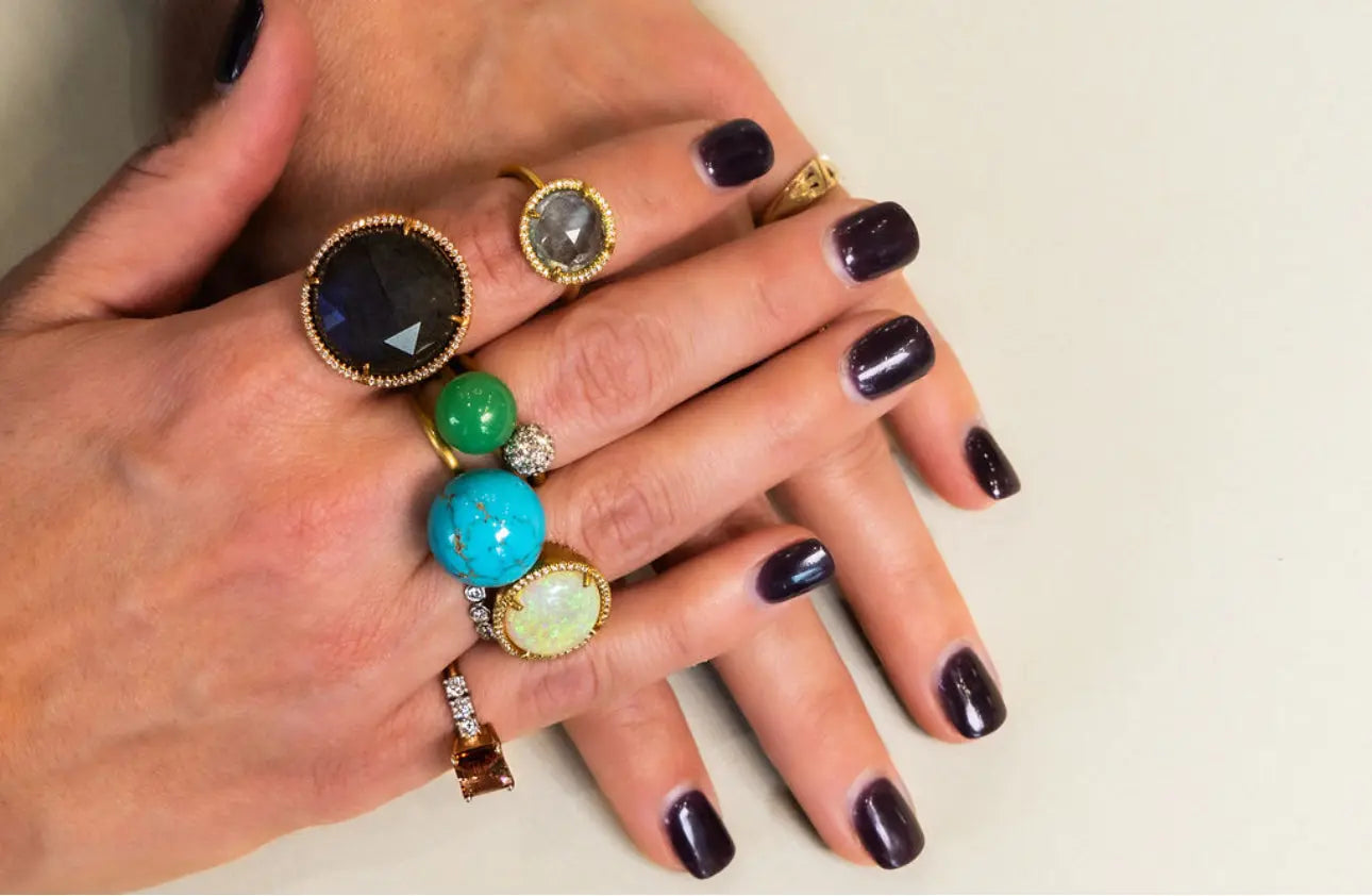 LARGE GUMBALL RING18K YELLOW GOLD LARGE GUMBALL RING18K YELLOW GOLD Irene Neuwirth Irene Neuwirth  Squash Blossom Vail