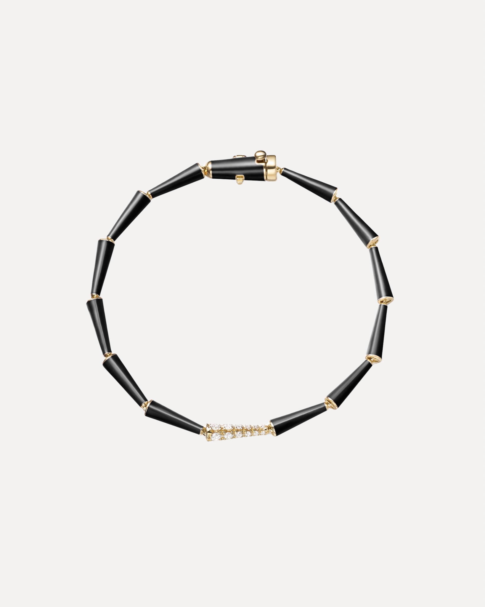 Lola Linked Black Enamel Bracelet