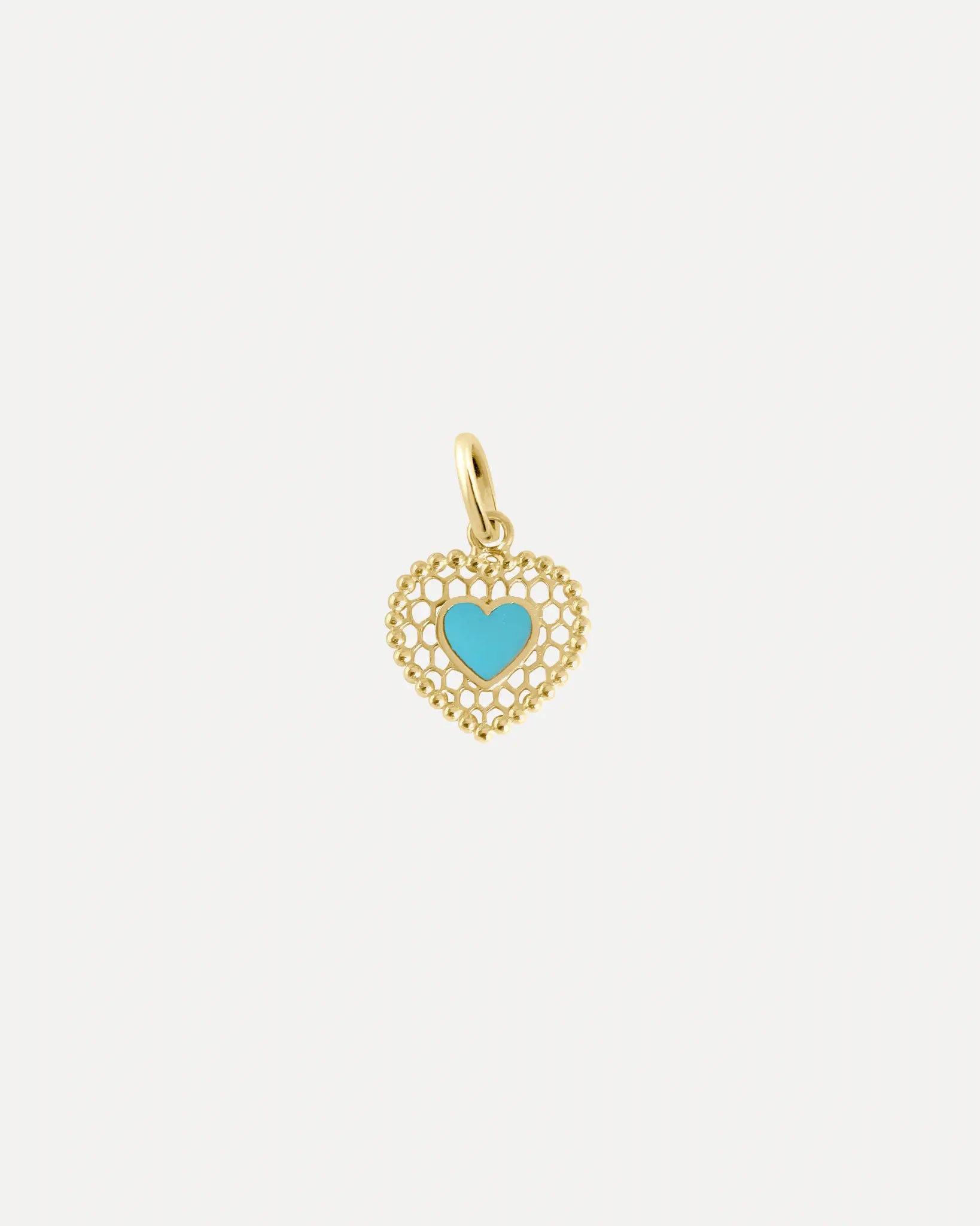 Lace Heart Turquoise Pendant Lace Heart Turquoise Pendant Gigi Clozeau Gigi Clozeau  Squash Blossom Vail