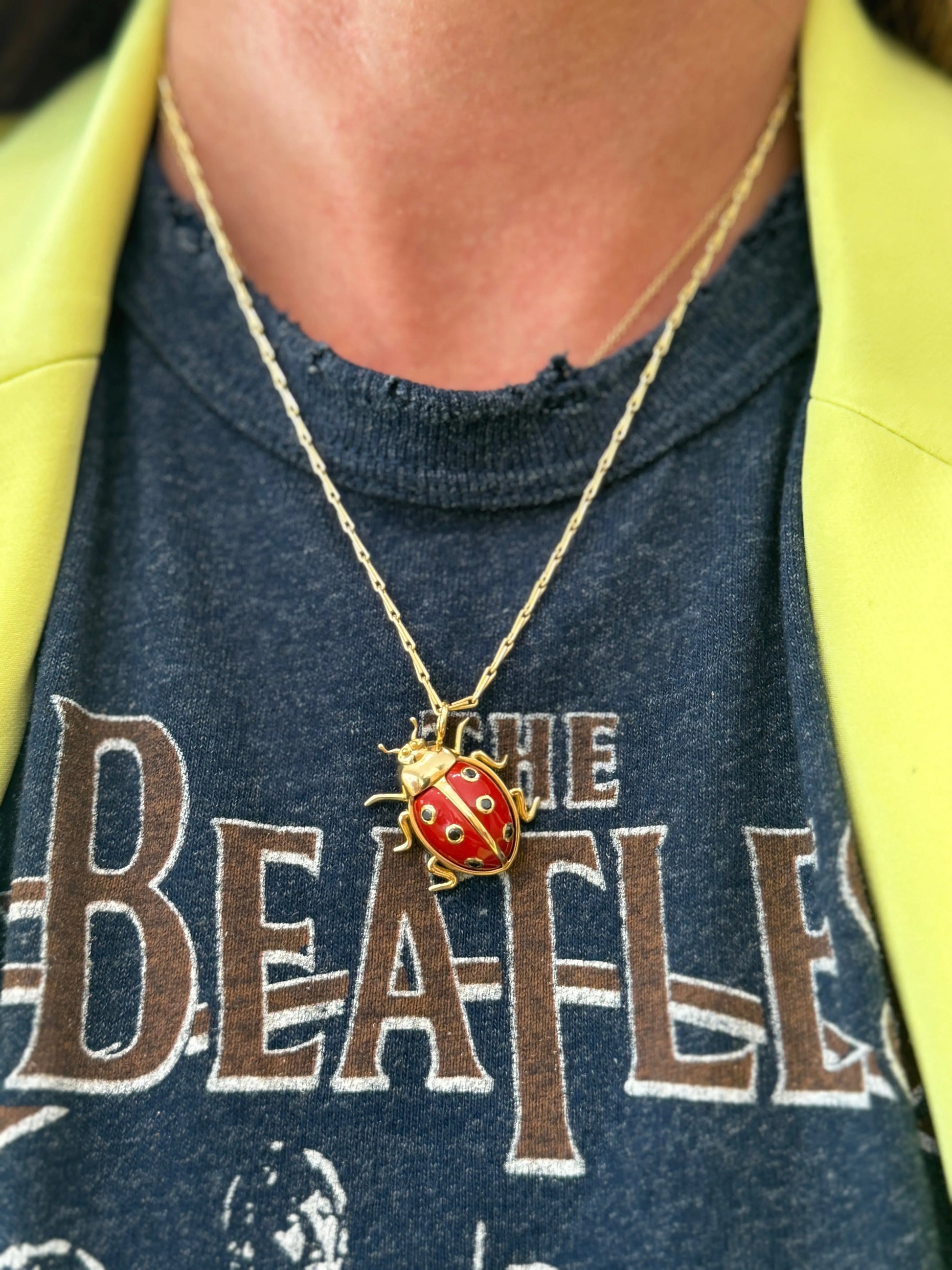 Ladybug Pendant Ladybug Pendant Brent Neale Brent Neale  Squash Blossom Vail