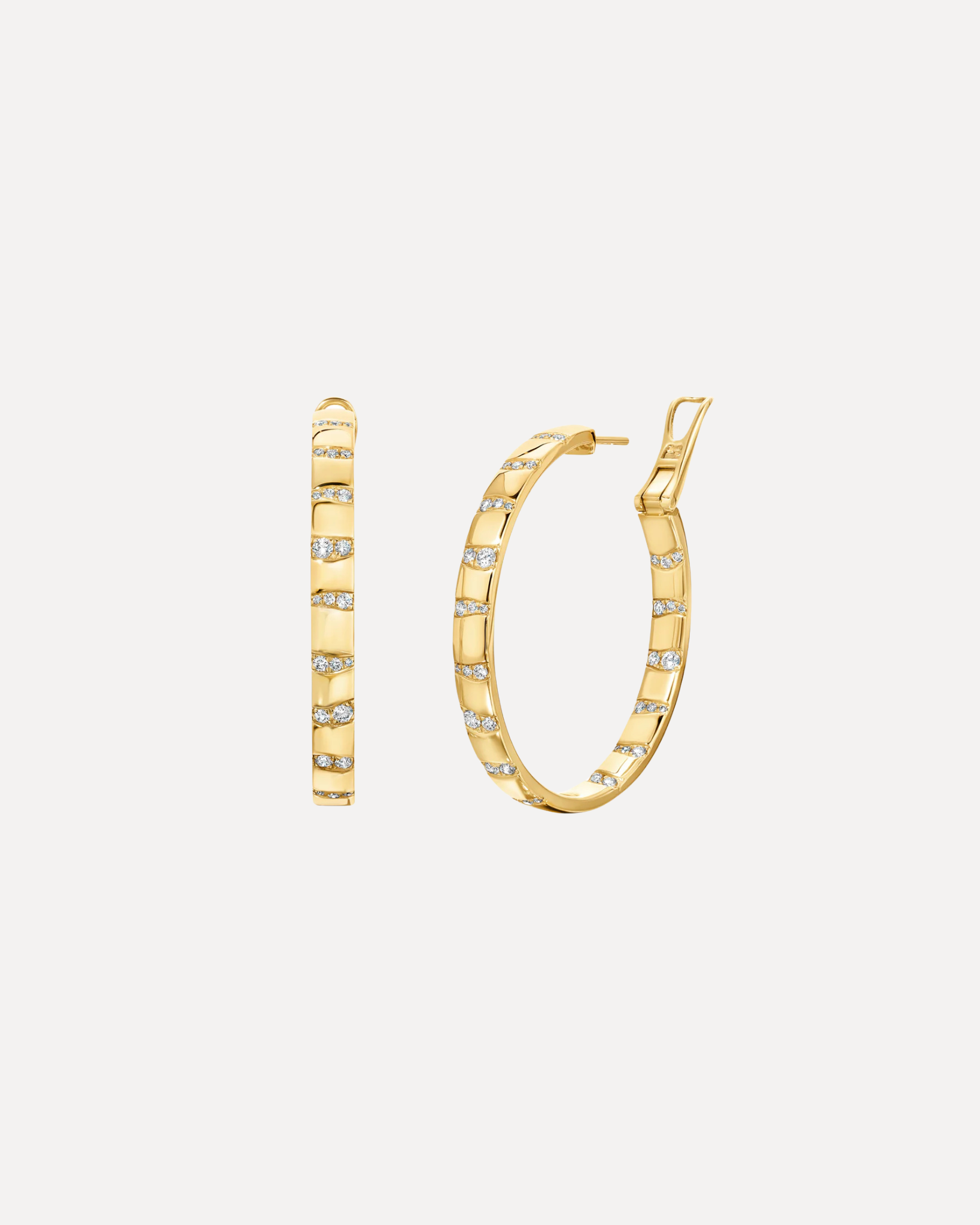 Large Alma Dos Rios Diamond Hoop Earrings
