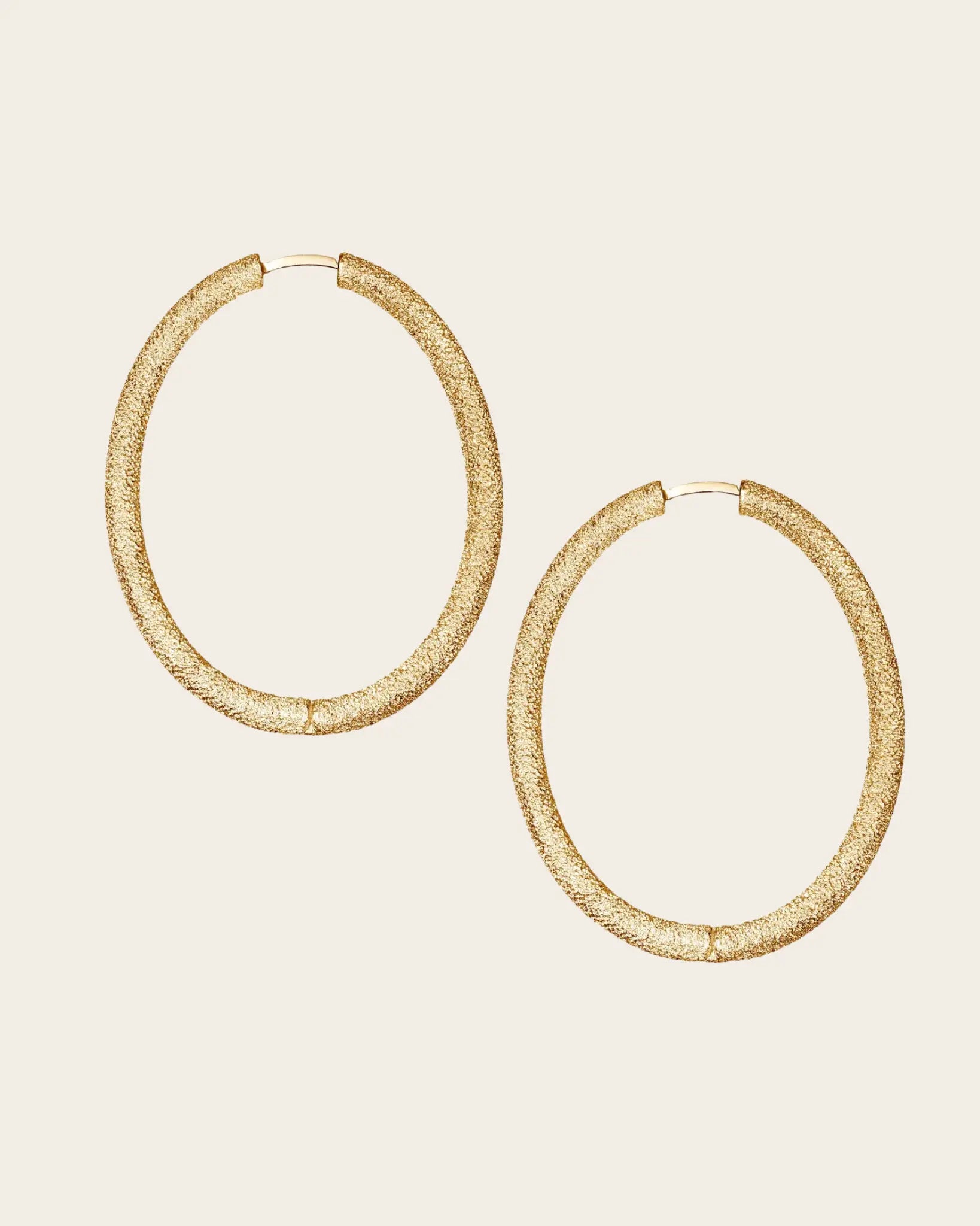 Large Oval Florentine Hoop Earrings Large Oval Florentine Hoop Earrings Carolina Bucci Carolina Bucci  Squash Blossom Vail