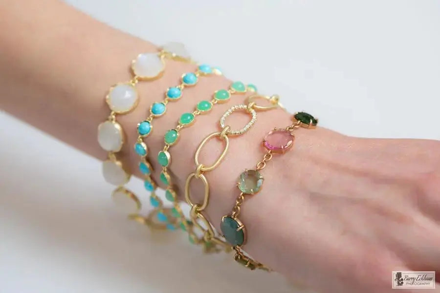 Large Oval Pave Link Chain Bracelet  - Squash Blossom Vail