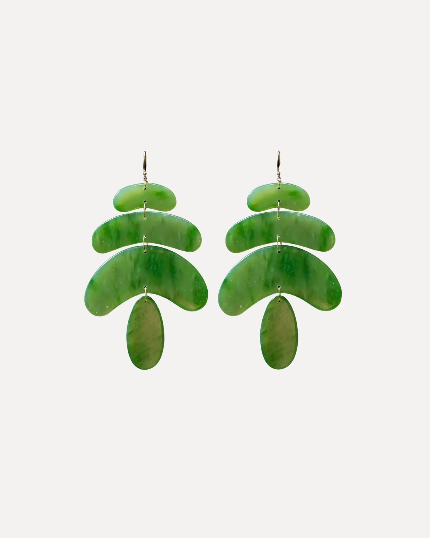 Large Totem Jade Earrings Large Totem Jade Earrings TenThousandThings TenThousandThings  Squash Blossom Vail