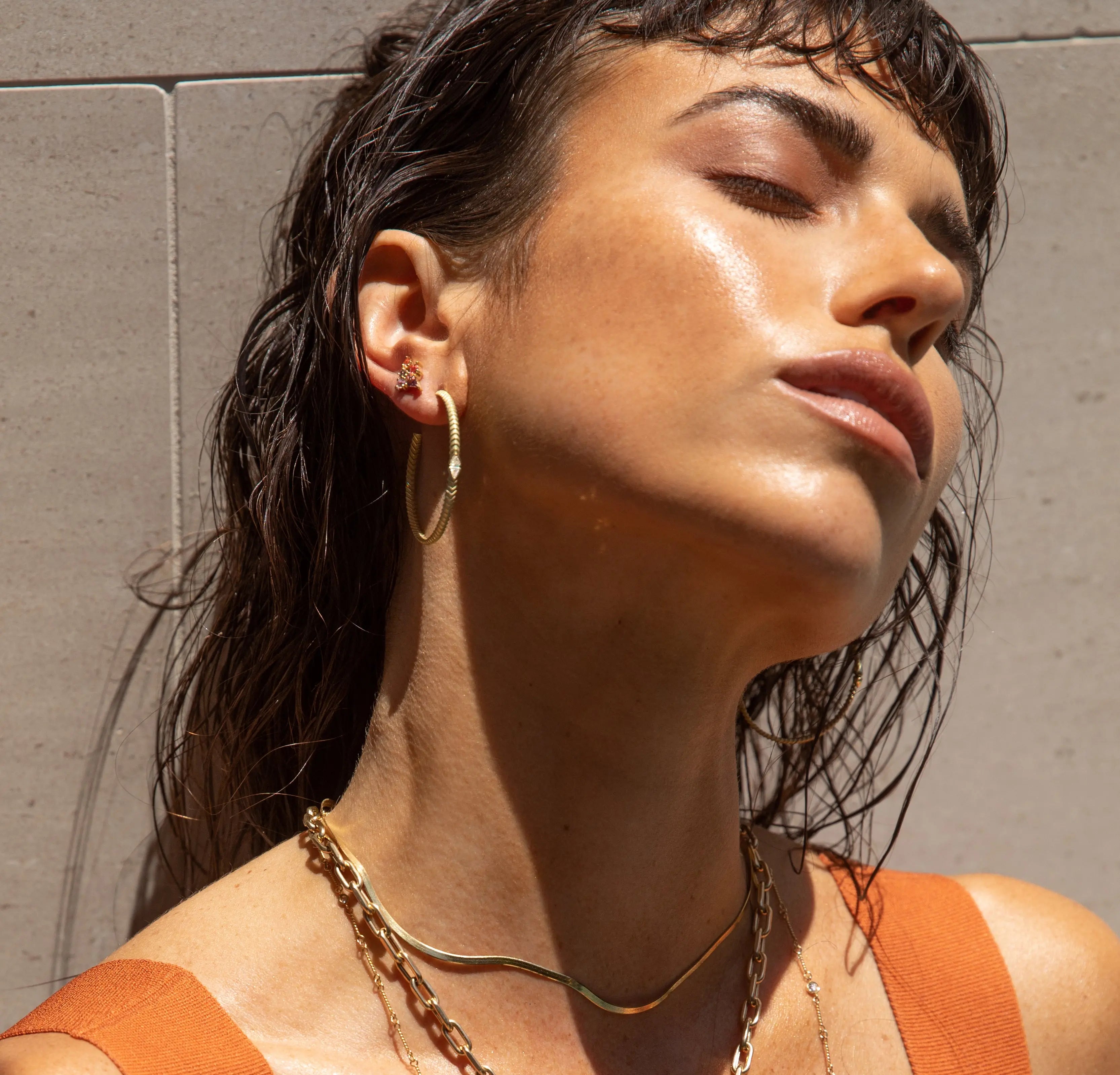 Large Trillion Hoops .23ct Large Trillion Hoops .23ct Meredith Young Meredith Young  Squash Blossom Vail