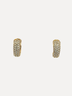Large Pave Huggies Large Pave Huggies Piero Milano Piero Milano  Squash Blossom Vail