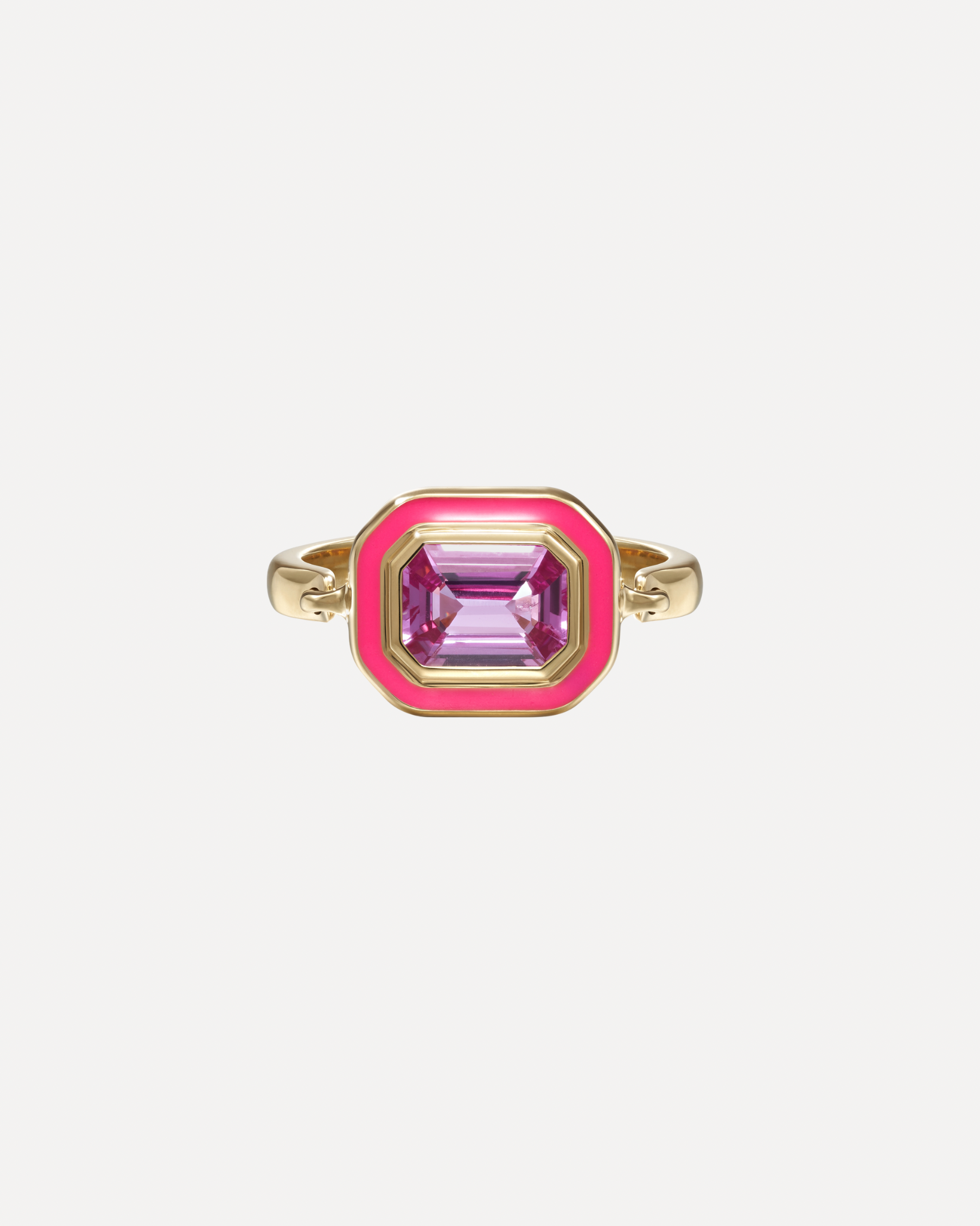 Lenox OOAK Hot Pink and Pink Sapphire Ring