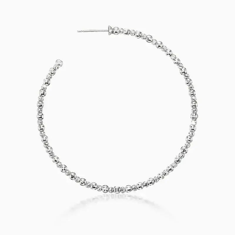 Limitless Platinum Hoop Earrings - Squash Blossom Vail