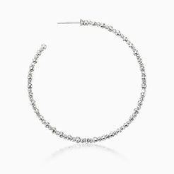 Limitless Platinum Hoop Earrings - Squash Blossom Vail