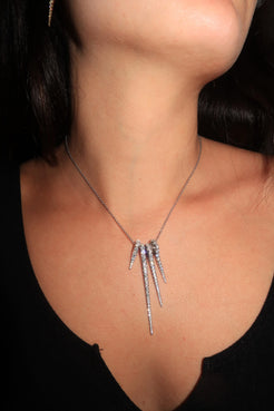 Lola Needle Diamond Pendant - SET 1 (Large, Medium, Small, Mini) Lola Needle Diamond Pendant - SET 1 (Large, Medium, Small, Mini) Melissa Kaye Melissa Kaye  Squash Blossom Vail