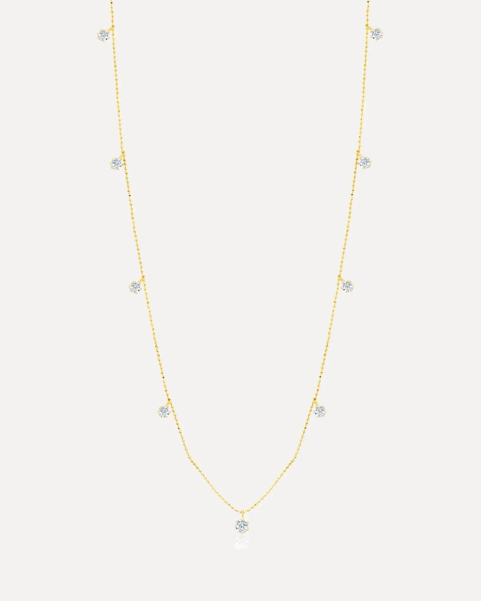 Long Diamond Floating Diamond Necklace Long Diamond Floating Diamond Necklace Graziela Gems Graziela Gems  Squash Blossom Vail