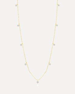 Long Diamond Floating Diamond Necklace Long Diamond Floating Diamond Necklace Graziela Gems Graziela Gems  Squash Blossom Vail