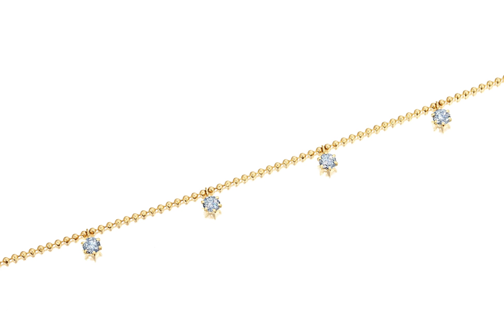 Long Diamond Floating Diamond Necklace Long Diamond Floating Diamond Necklace Graziela Gems Graziela Gems  Squash Blossom Vail