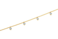 Long Diamond Floating Diamond Necklace Long Diamond Floating Diamond Necklace Graziela Gems Graziela Gems  Squash Blossom Vail