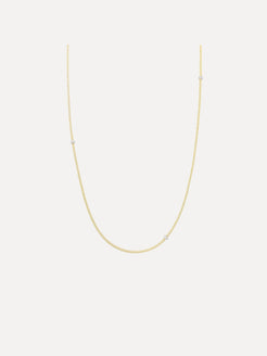 Long Necklace with 4 Diamond Rondelles Long Necklace with 4 Diamond Rondelles Piero Milano Piero Milano  Squash Blossom Vail