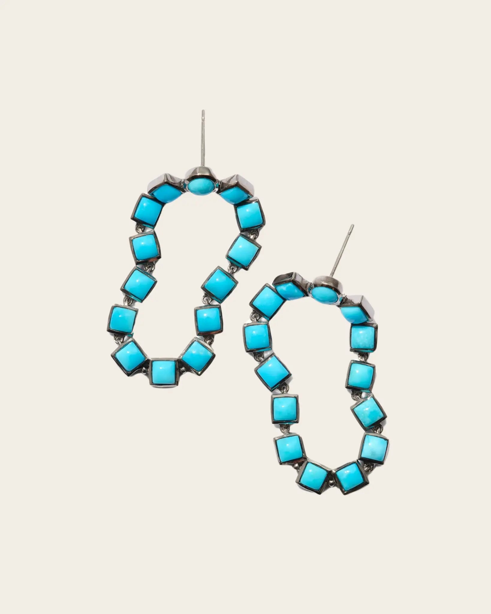 Loop Earrings - Turquoise Loop Earrings - Turquoise Nak Armstrong-NAKARD Nak Armstrong-NAKARD  Squash Blossom Vail