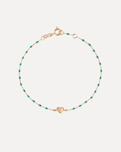Lucky Heart Mini Gigi Bracelet - Emerald Lucky Heart Mini Gigi Bracelet - Emerald Gigi Clozeau Gigi Clozeau  Squash Blossom Vail